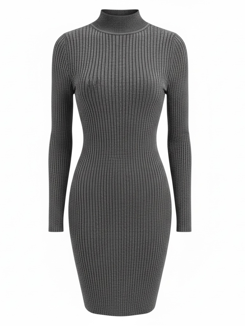 Francesca’s Studio 19 NWT grey metallic ribbed sweater dress, XS